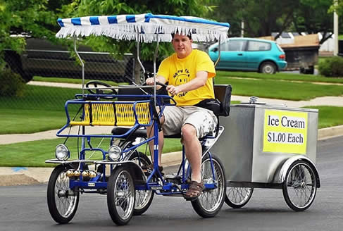 4 wheel bike, four wheel bicycle, 4 wheel bicycles, Surrey bike