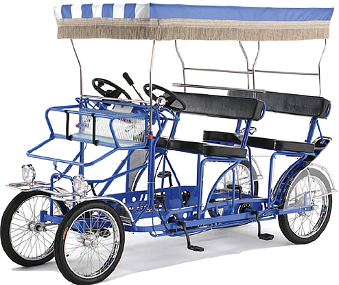 Four (4) wheel two (2) person four (4) two (2) person Surrey Bike(s) Bicycle(s) quadricycle