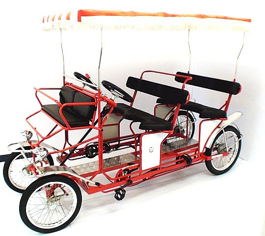 4 Four wheeled bike bicycle for 4 people to pedal