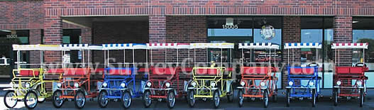 Four (4) wheel Surrey bike(s) bicycle(s) two (2) person four (4) person six (6) person