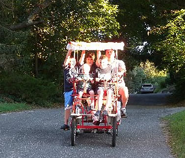 4 wheel bike, 4 wheel bicycle, surrey bike